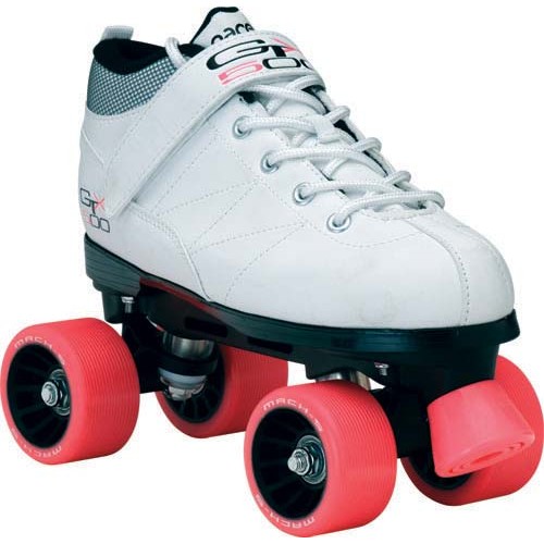 Pacer GTX 500 White/Pink Roller Skates Kids sz 4 Quad $75 value NEW 